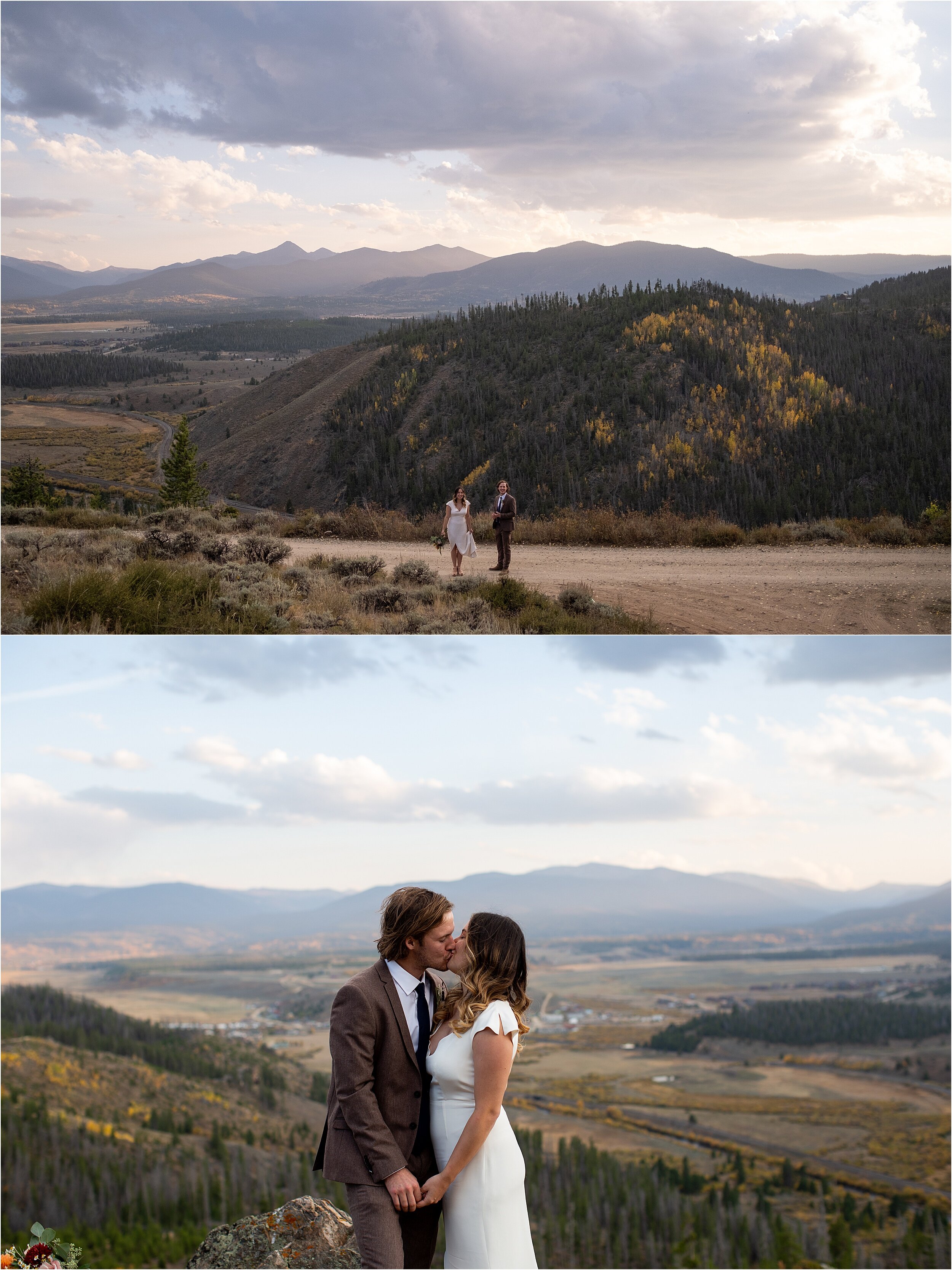 Bride Groom Mountain Portraits