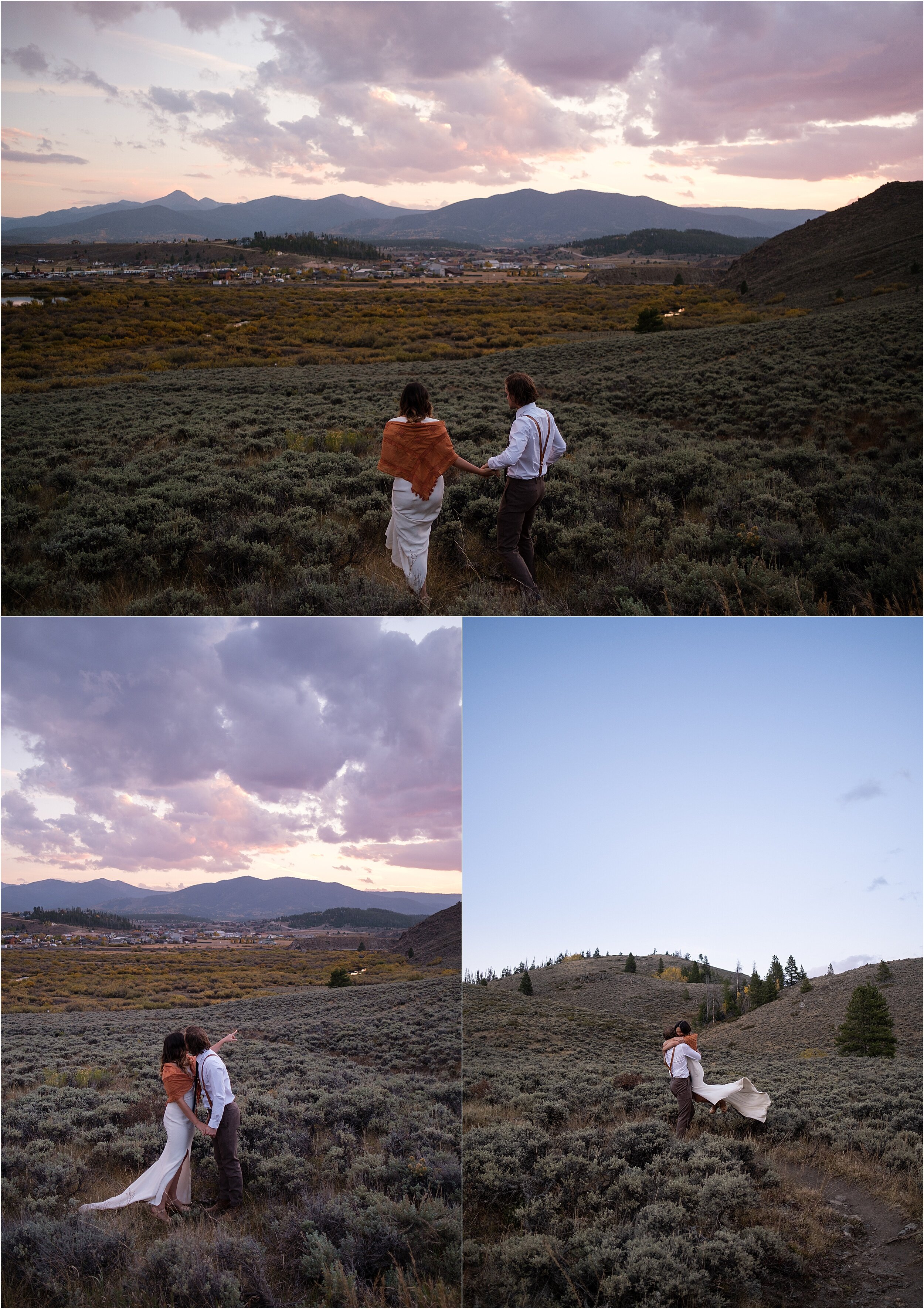 Sunset Mountain Wedding Photos