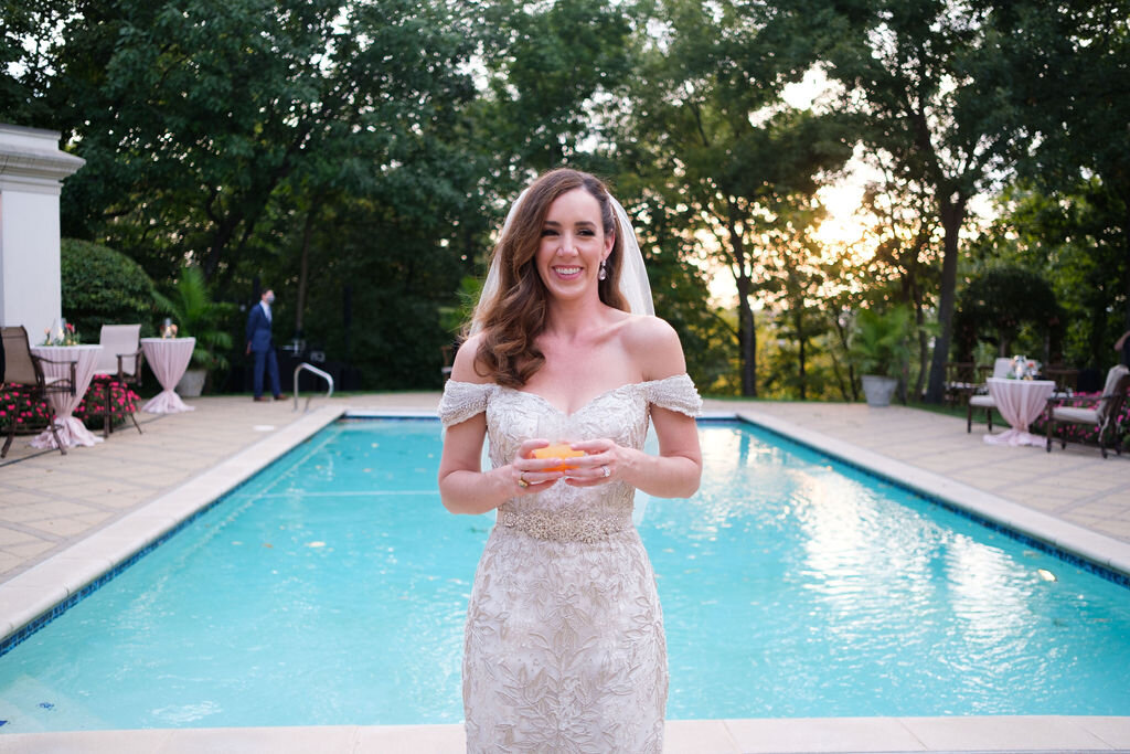 Bride by the Pool