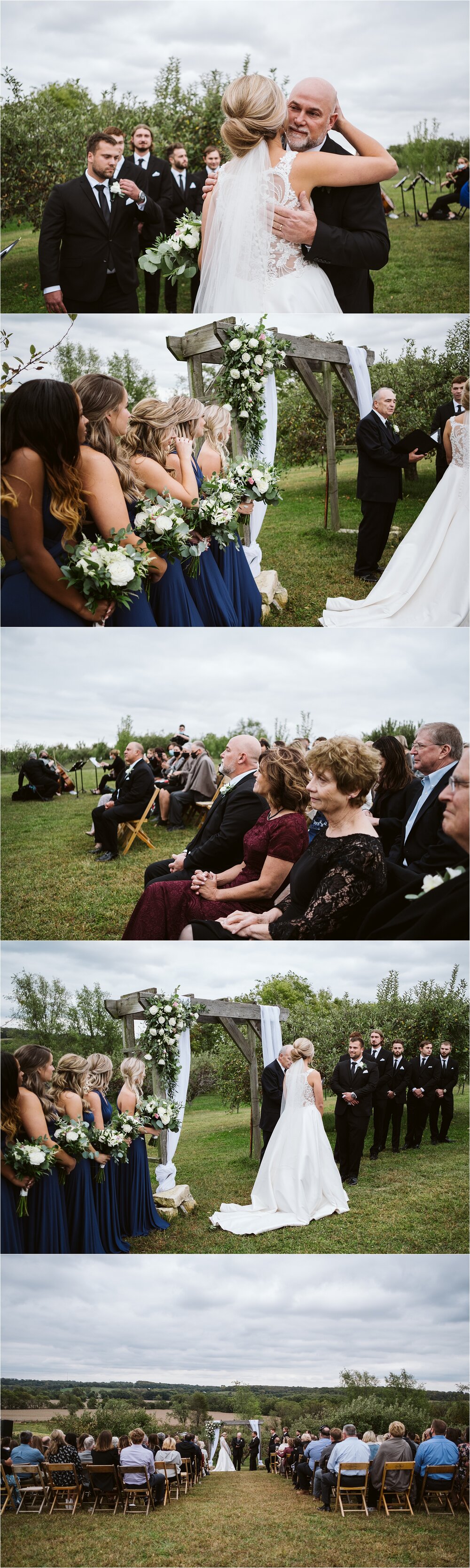 Bride with Father at Ceremony