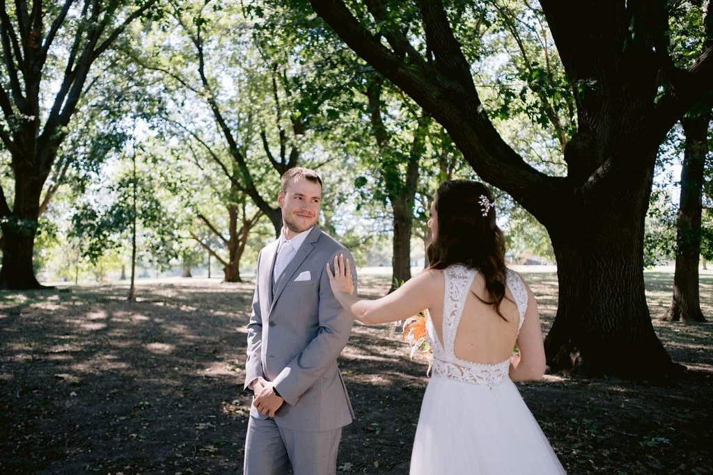 Wedding First Look at Loose Park