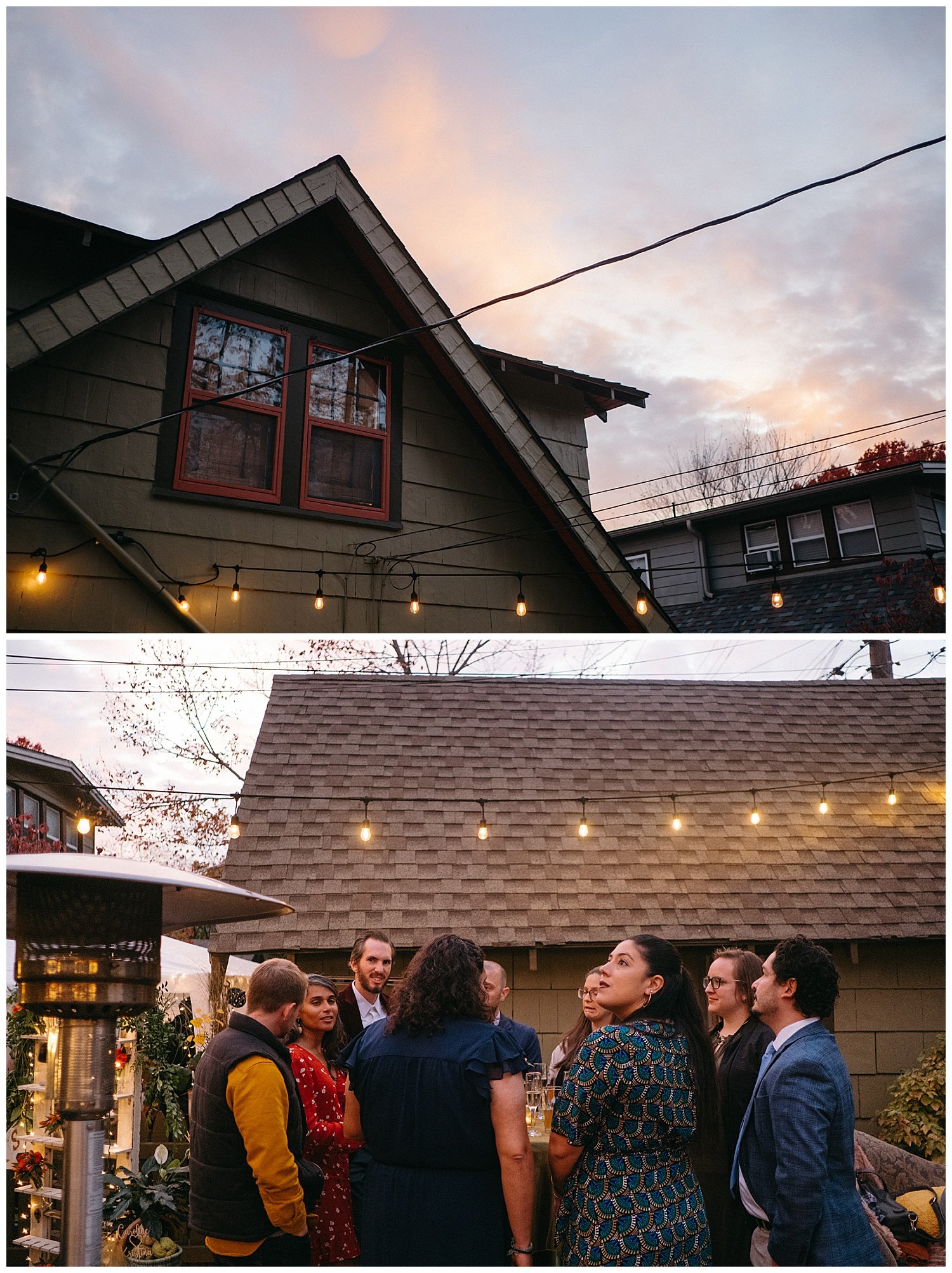 Backyard Wedding Sunset