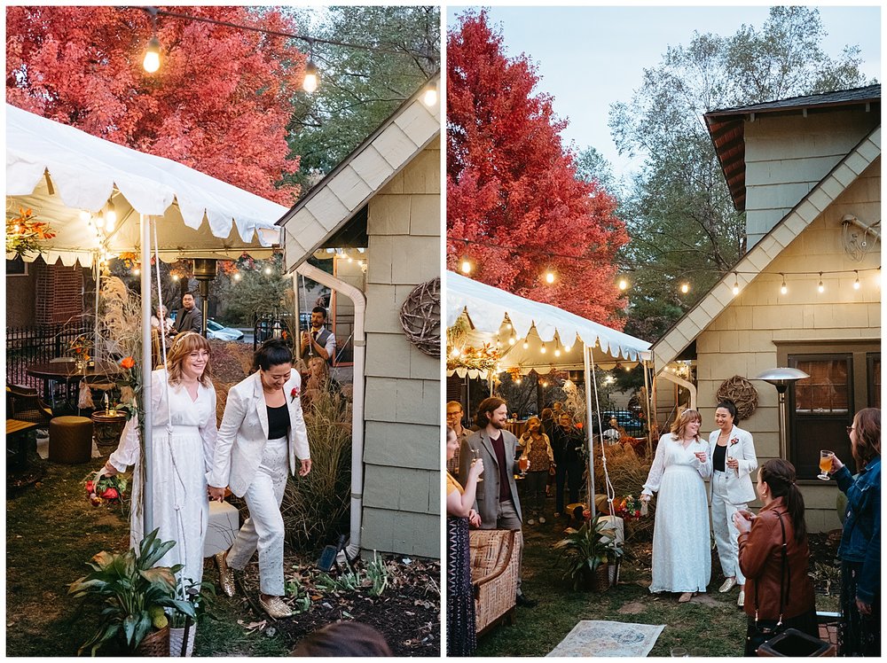 Backyard Wedding Grand Entrance