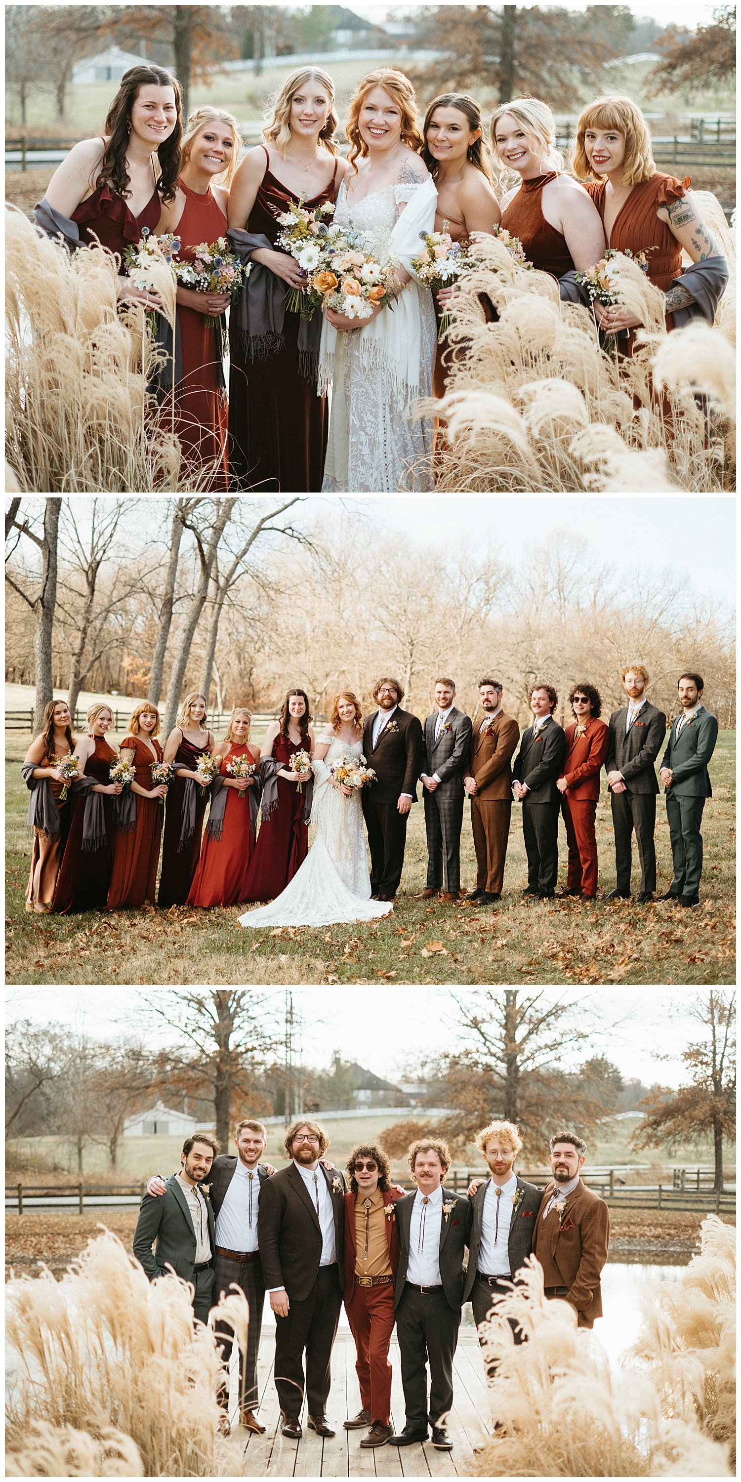 Wedding Party at Barn at Riverbend