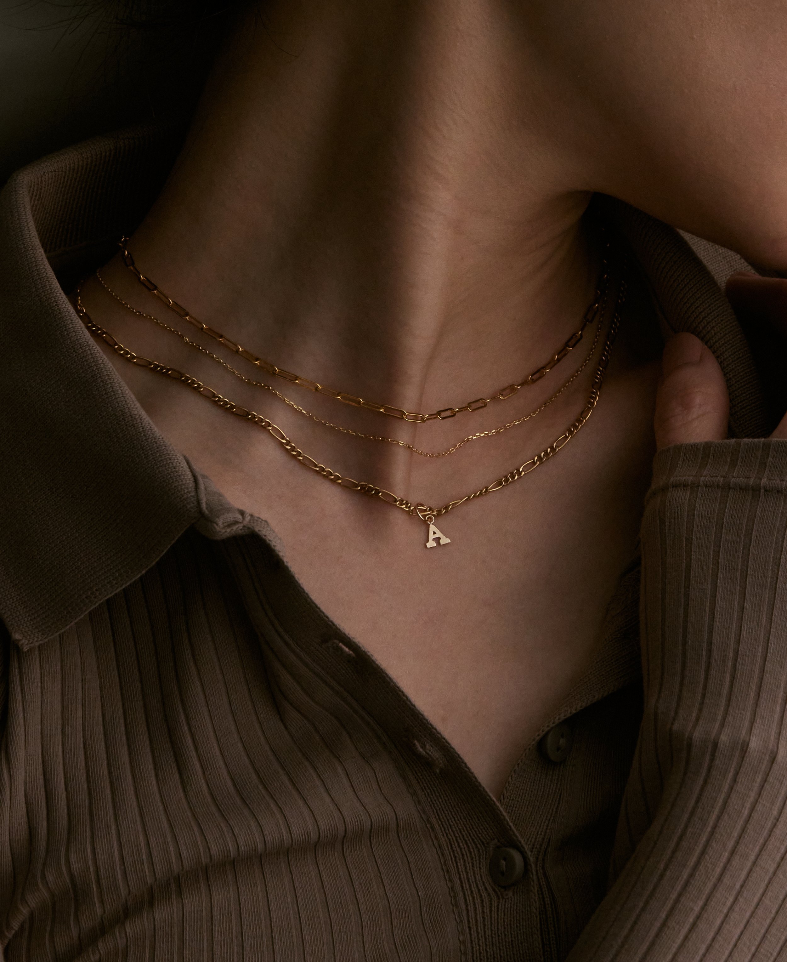 Soirée chain. 14k Solid Gold fine jewelry.