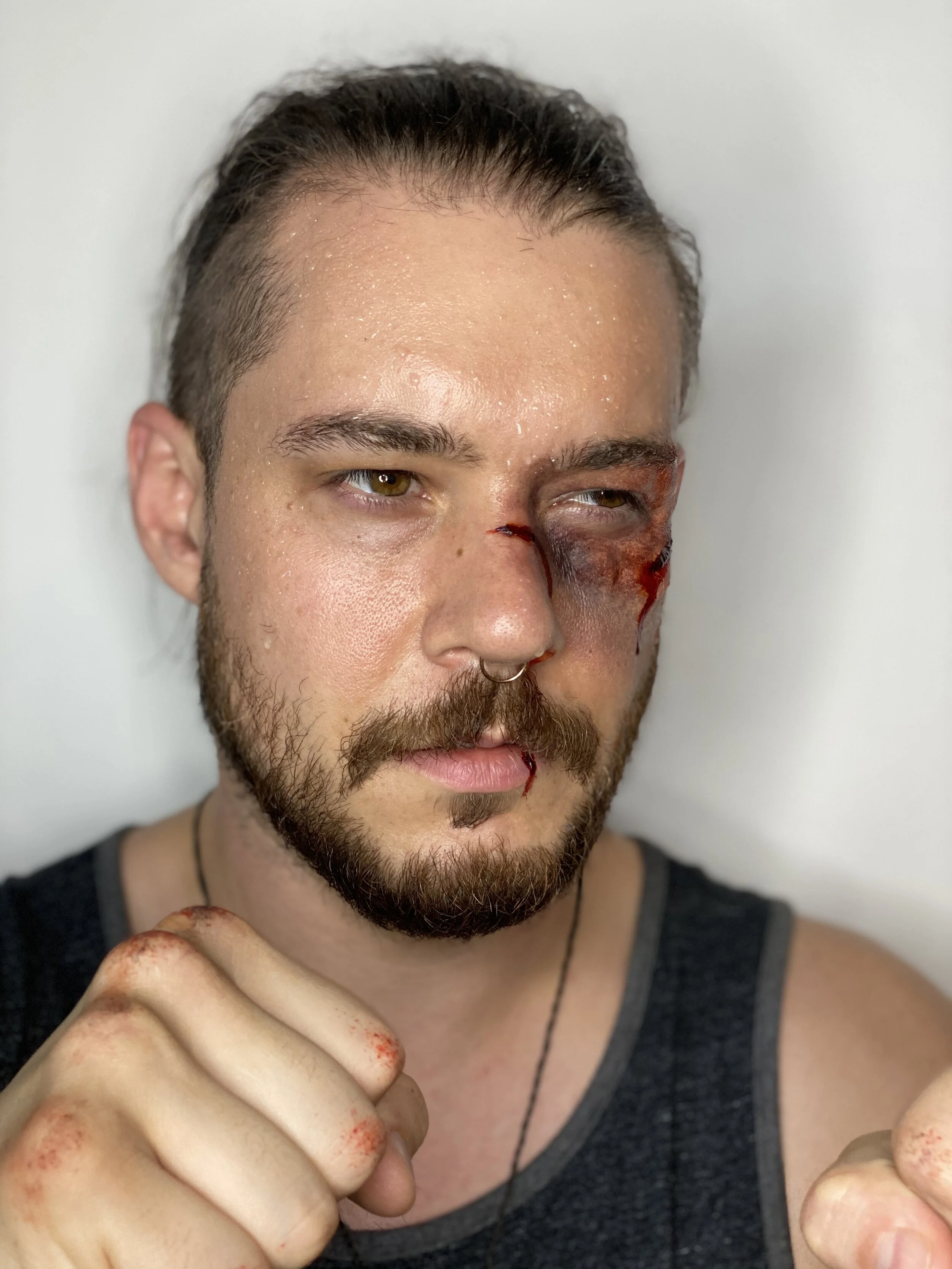 Bruising + Swollen Eye Prostethic +Sweat