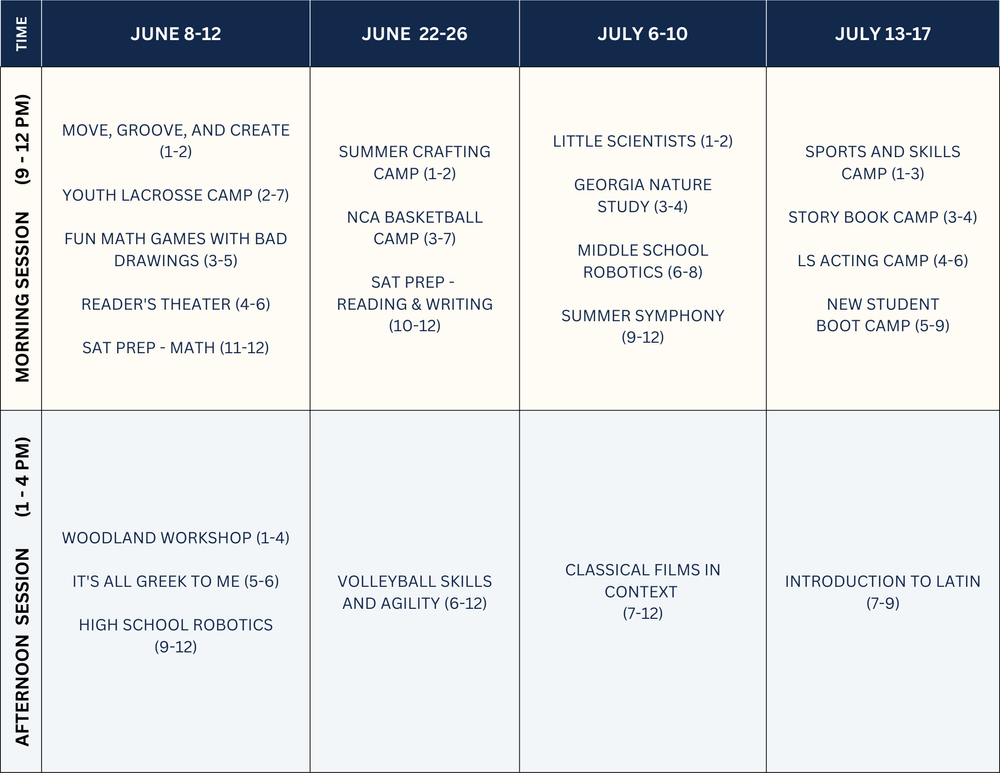Summer Programs — Northwest Classical Academy