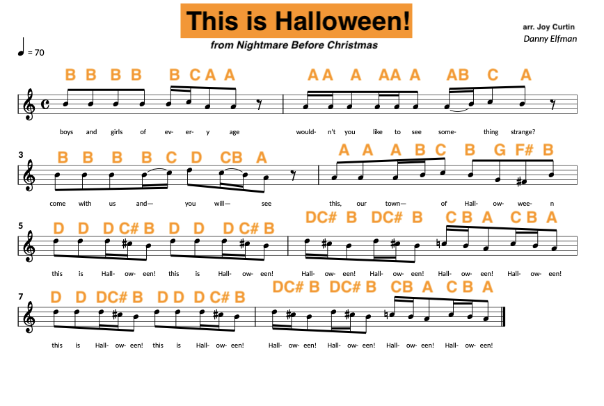 Halloween Songs for Piano