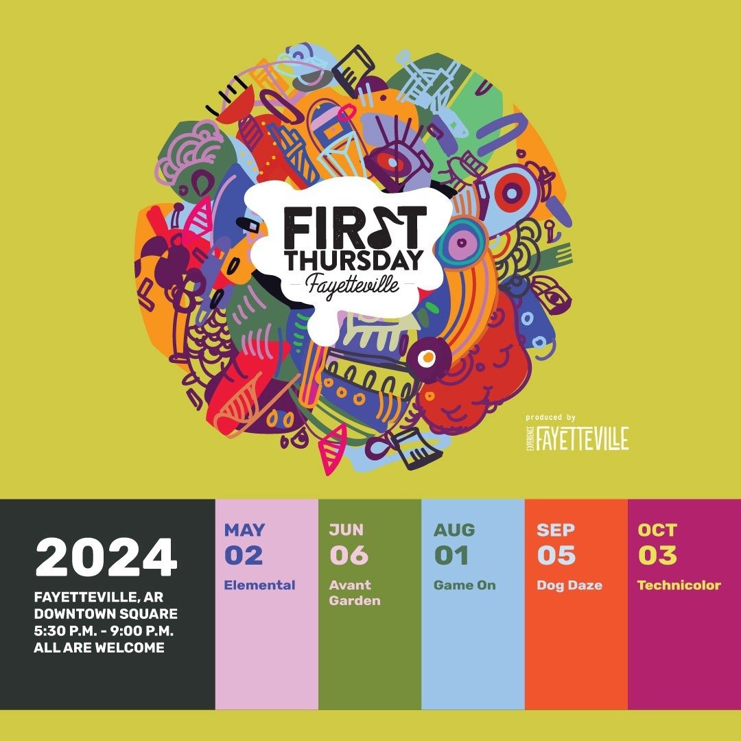 First Thursday Returns next Month to Downtown Fayetteville!

First Thursday transforms the Fayetteville square into an outdoor arts and music celebration from 5:30 to 9:00 p.m. on the first Thursday of each month. The free, family-friendly events inc