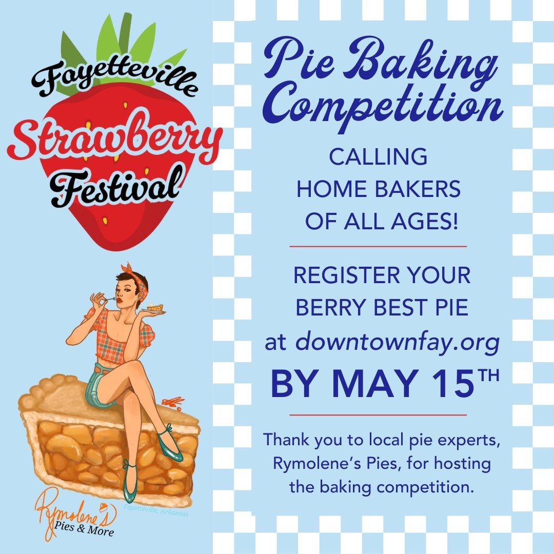 ✨ Calling all home bakers! ✨ 

Step right up to compete for the 🥇best strawberry pie 🍓🥧 in your age group!

Multiple Chances to Win 
🏆 LIMITED EDITION engraved pie dish FROM RYMOLENE&rsquo;S 
🏆 A Spot at the judges table for 2025&rsquo;s Pie Com