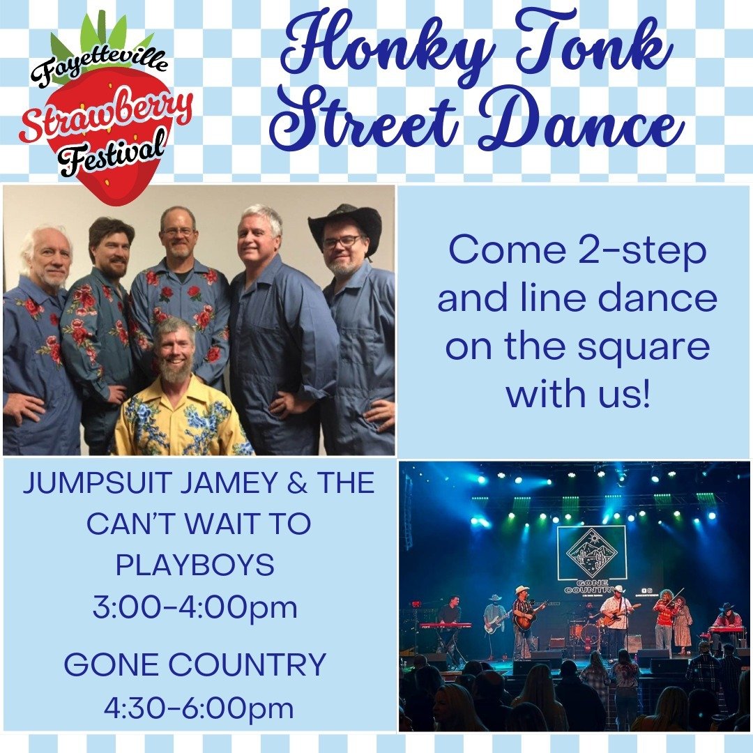 On Sunday, May 19th, be sure to bring your dancing shoes and join us for the Honky Tonk Street Dance starting at 3pm. Meet us on the dance floor as we two-step to the country music led by @jumpsuitjamey and the 'Can&rsquo;t Wait to Playboys.' There w