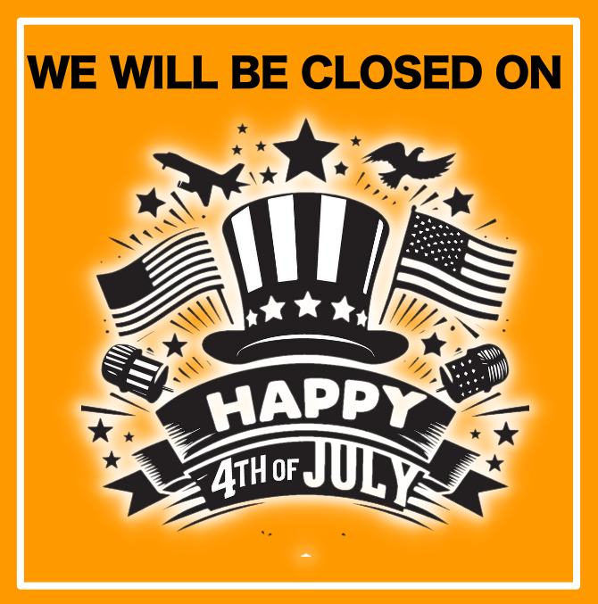 CLosed for july 4th 