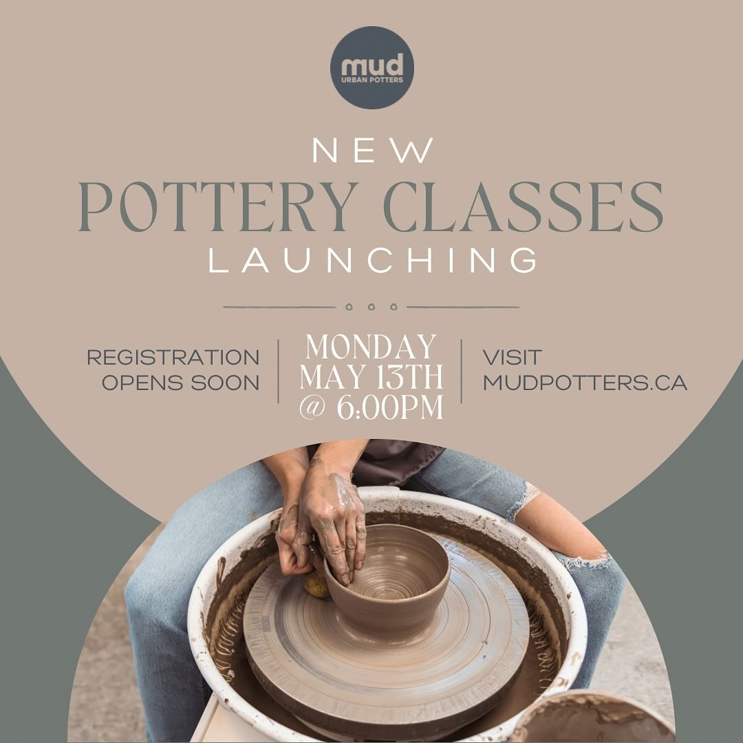 ‼️New classes comin&rsquo; at ya‼️

Come get your hands dirty! Registration for all classes, workshops, and throw downs opens on our website May 13th 6pm. 

➡️ See our website for full event descriptions and FAQ. Link in bio. 

#pottery #mudpotters #