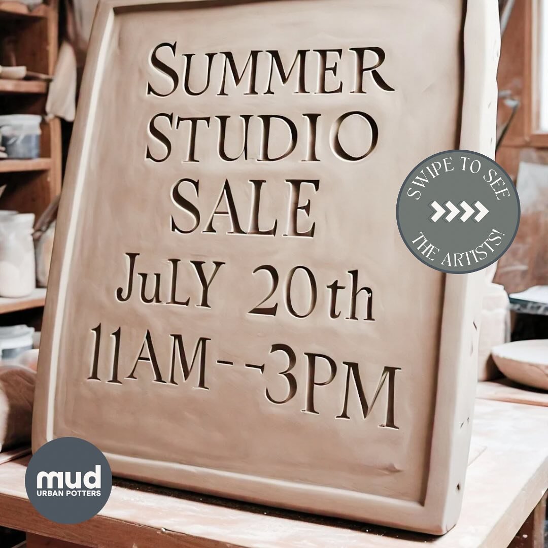 STUDIO SALE 🏺

SWIPE ➡️ to check out some of the artists who will have work available for purchase this Saturday!

See you at the studio:
4111 13a Street SE

#pottery #mudpotters #potteryyyc #yycpottery #localpottery #ceramics #clayworks #calgaryloc