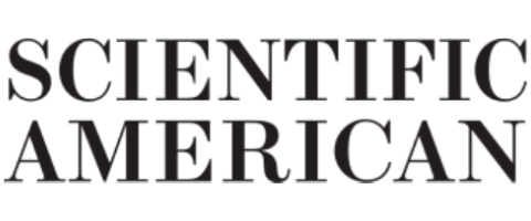 The logo of Scientific American magazine in black text on a white background.