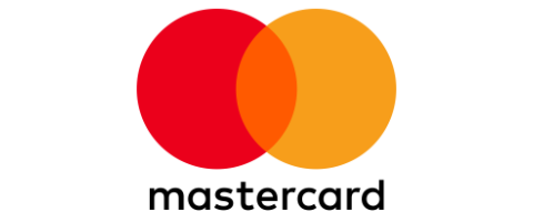 Two overlapping circles, one red and one orange, representing the Mastercard logo.