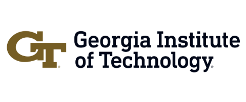 Georgia Institute of Technology logo with gold 'GT' monogram and navy blue text.