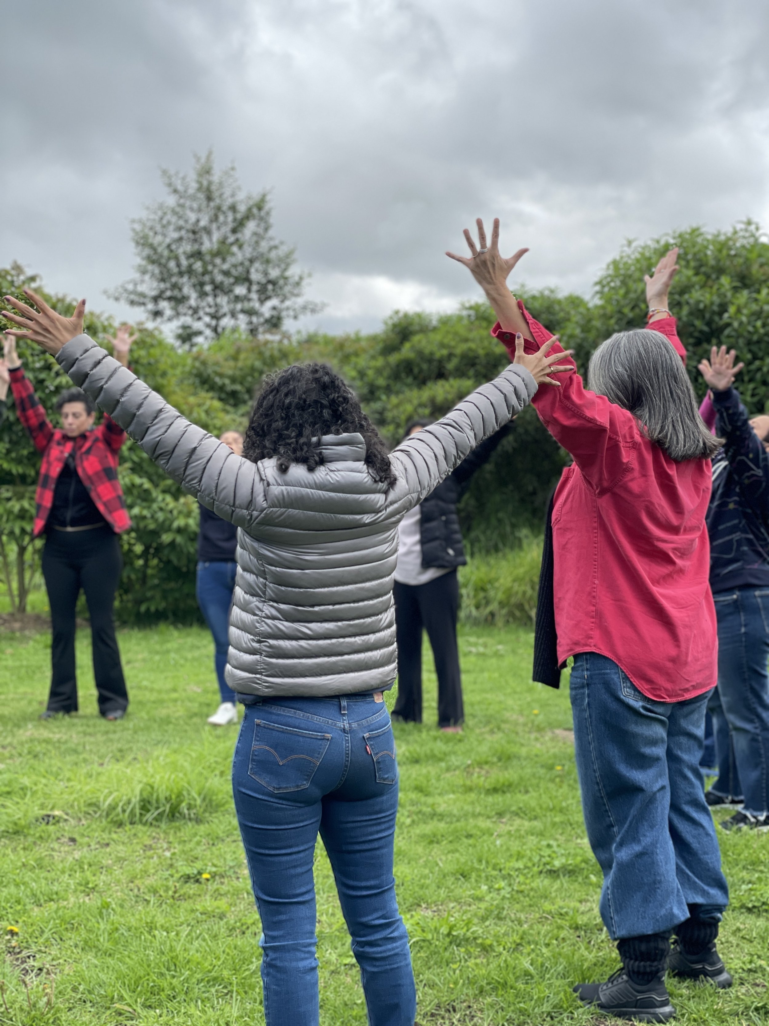 Grupo en práctica guiada para reconectar con calma y claridad interior