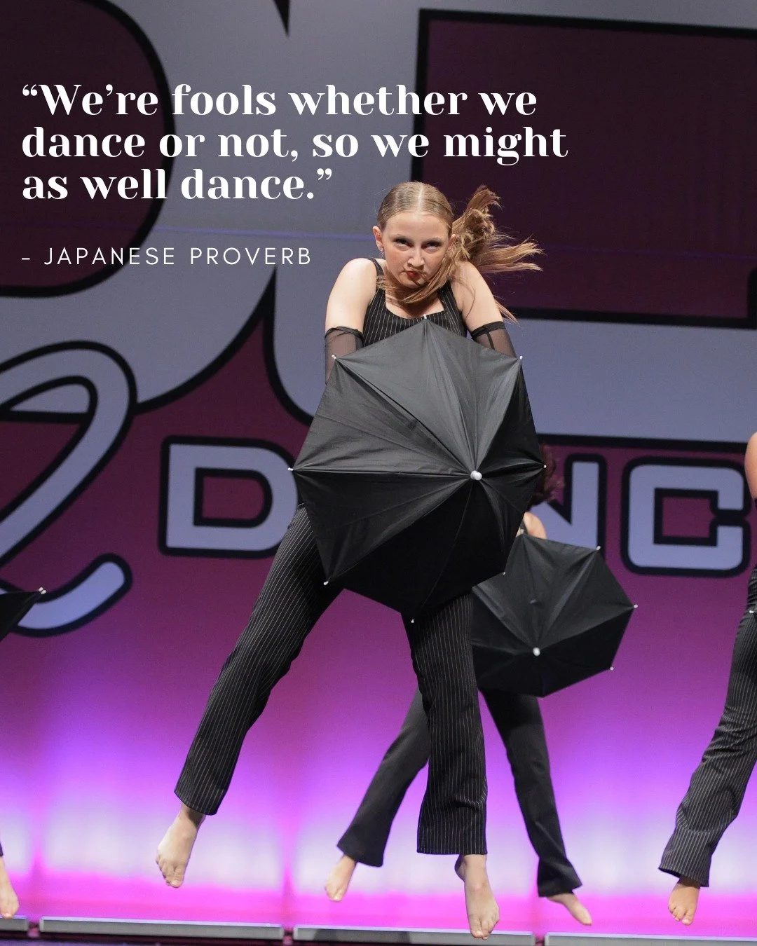 &ldquo;We&rsquo;re fools whether we dance or not, so we might as well dance.&rdquo; &mdash; Japanese Proverb ✨

And honestly&hellip; we couldn&rsquo;t agree more! 

💜 Dance is about joy, freedom, and expressing yourself, not perfection. It&rsquo;s a