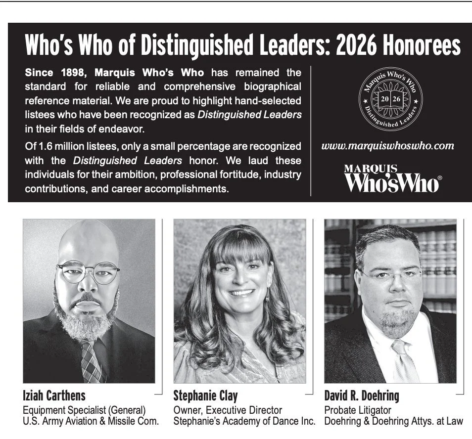 Did you peep the front page of The Wall Street Journal on February 18th? 👀

You may have seen the face of our very own Miss Stephanie Clay, who was honored with inclusion in Marquis Who&rsquo;s Who. This recognition highlights her achievements, care
