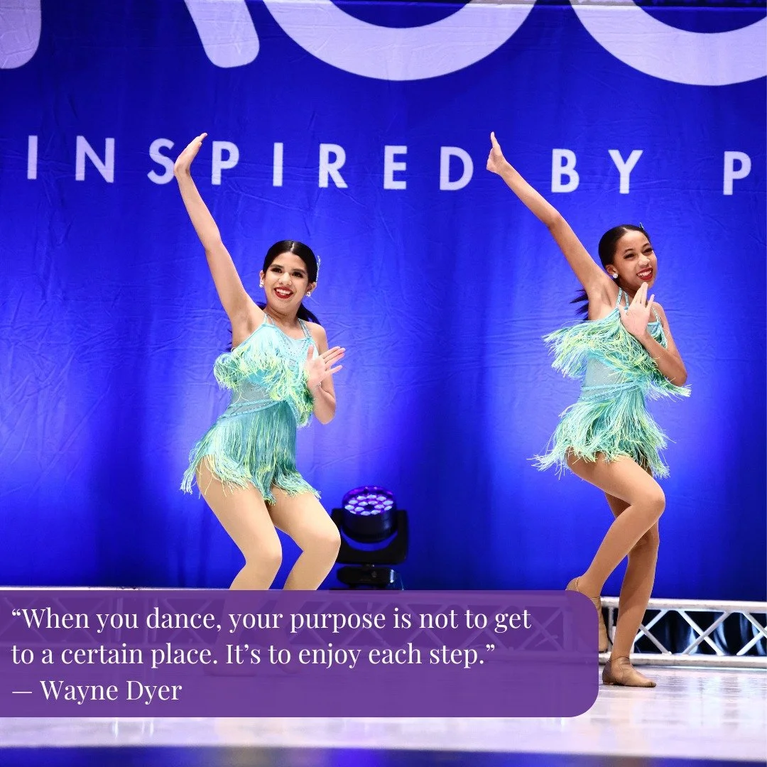 &ldquo;When you dance, your purpose is not to get to a certain place. It&rsquo;s to enjoy each step.&rdquo;
 &mdash; Wayne Dyer ✨

Dance isn&rsquo;t just about the performance, it&rsquo;s about the journey. The progress, the growth, the joy, and the 