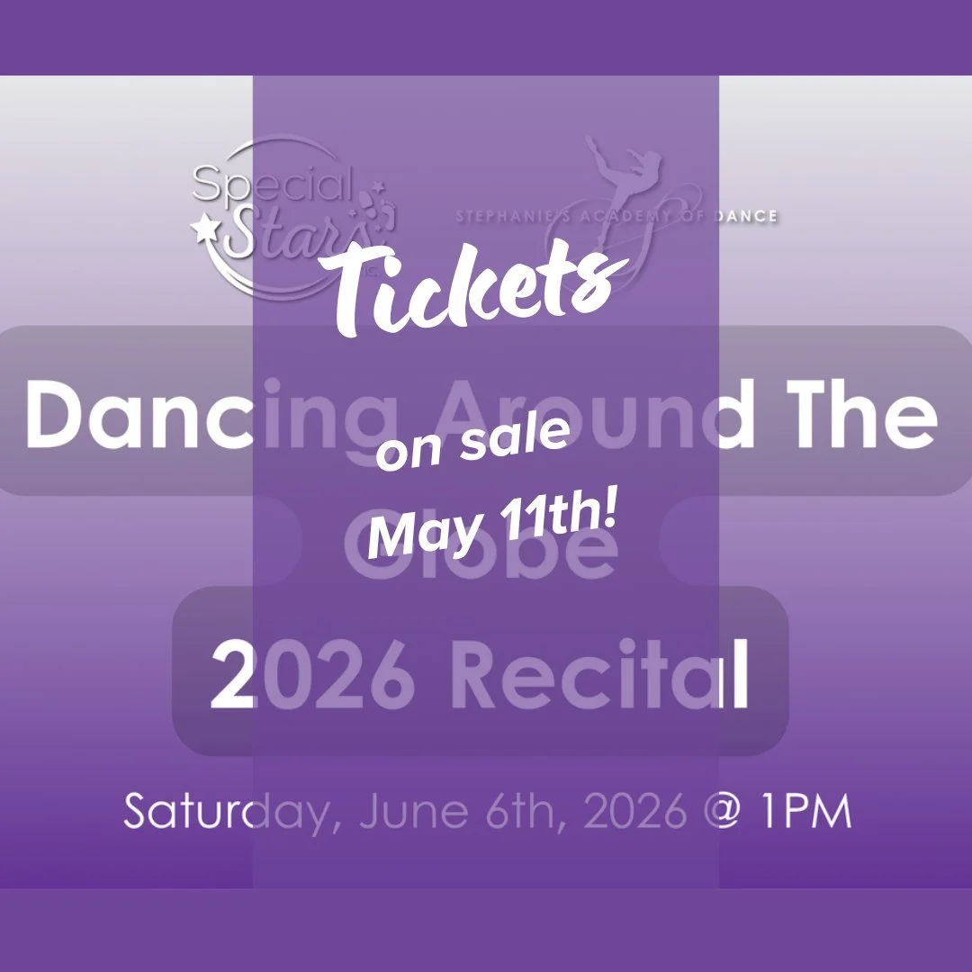 Have you marked your calendars for May 11th? 🗓️ This is when recital tickets will go on sale!

Be sure to check your emails for important recital and photo information that was sent out last week. 📧 

Such exciting stuff coming up! 🩰