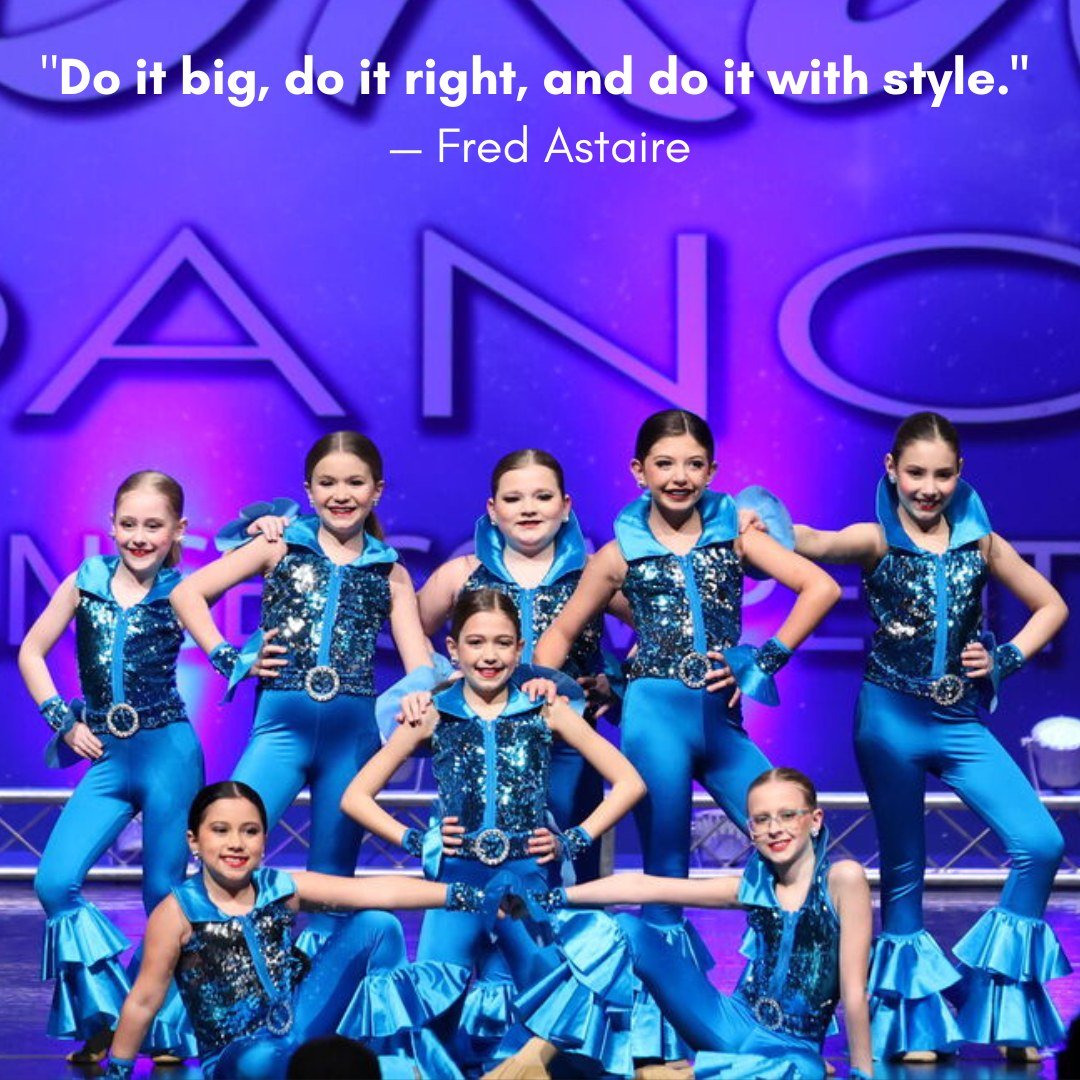 ✨ "Do it big, do it right, and do it with style."
&mdash; Fred Astaire 💛🩰

Words to dance by! We always tell our dancers to take up space, and let their personality shine through every movement. ⭐