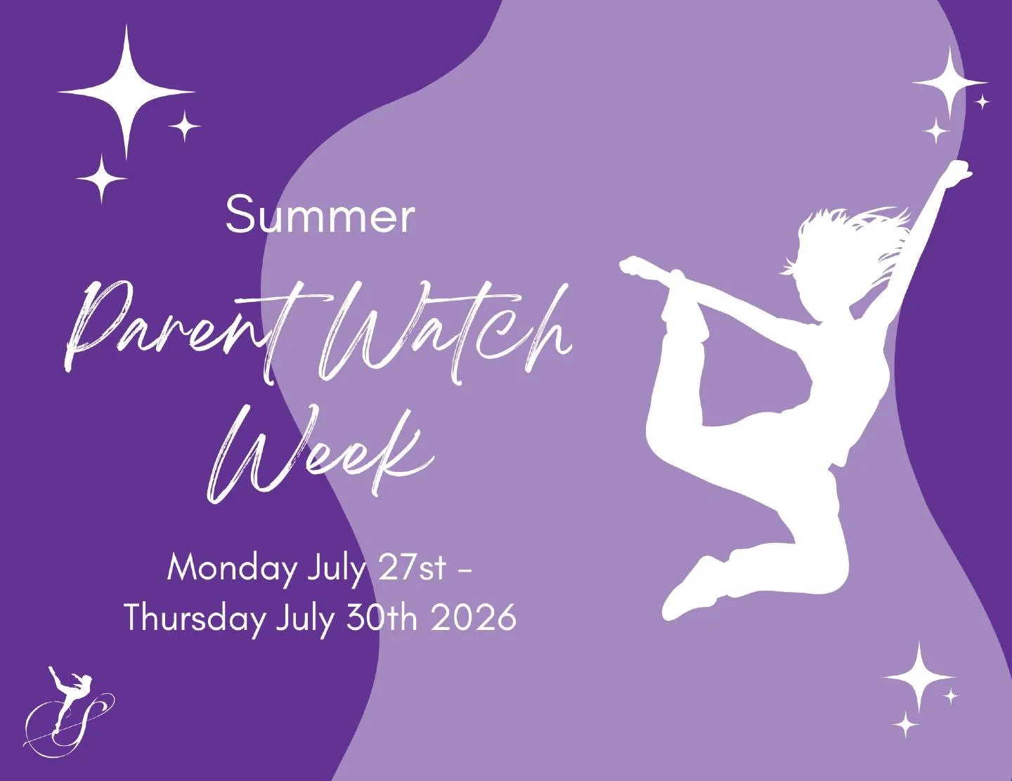We can't believe it, but summer is almost at an end.

Next week is our final week of summer classes, and it's also Parent Watch Week! 

We hope you'll join us to see what your students have been up to this summer.

#stephaniesacademy #summerdance #da
