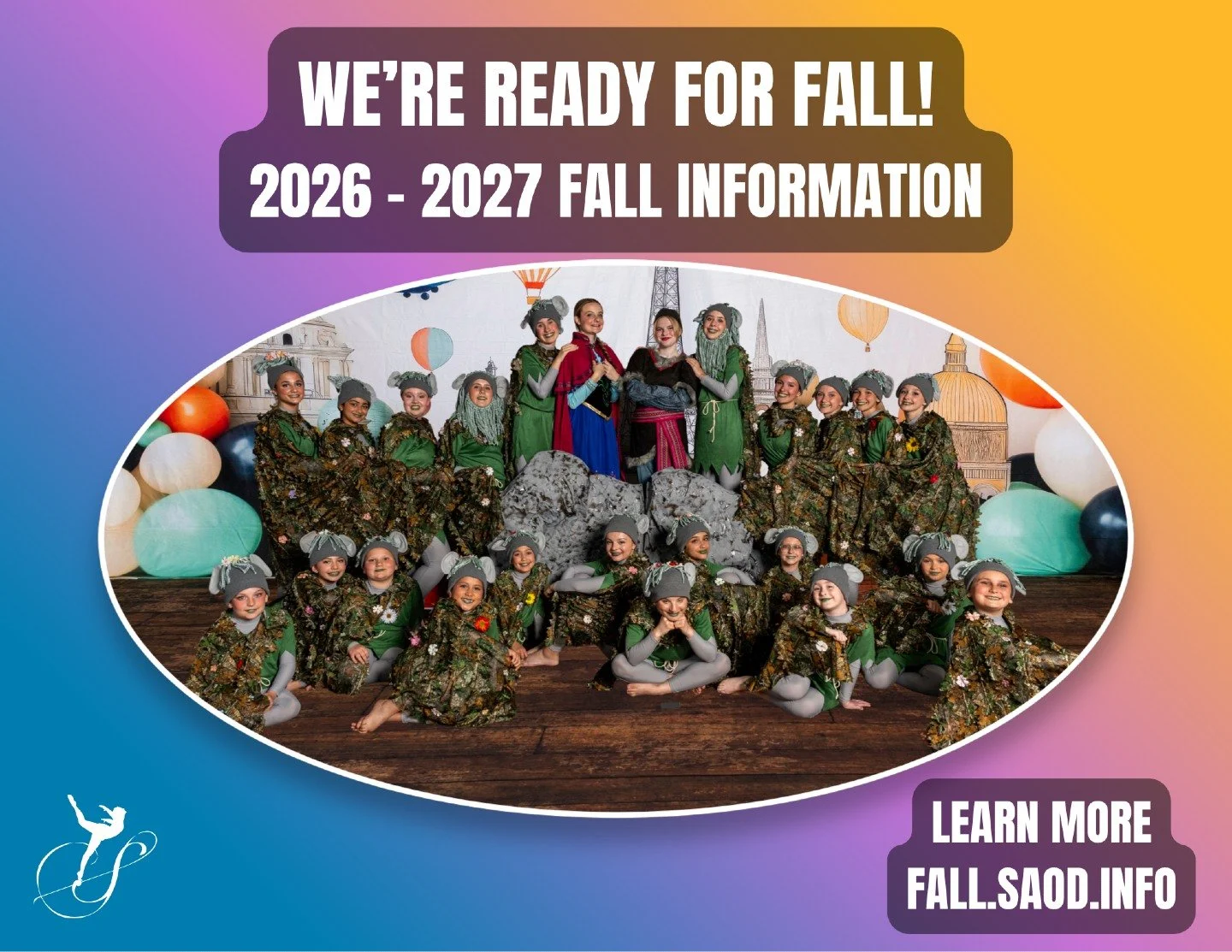 Registration for fall opens TOMORROW! 

Be sure to take a look at our schedule. We can't wait to see you all in just a few weeks!

Link for more info fall.saod.info

#stephaniesacademy #dance #montgomery #foxvalleydance