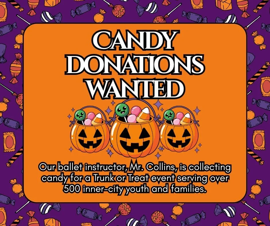 🎃 One week left to donate! 🍬

We&rsquo;re collecting individually wrapped Halloween candy for Mr. Collins&rsquo;s Trunk or Treat event, serving 500+ inner-city youth and families 🧡

🎯 Goal: 30,000 pieces (last year: 20,000+!)
📍 Drop off at the s