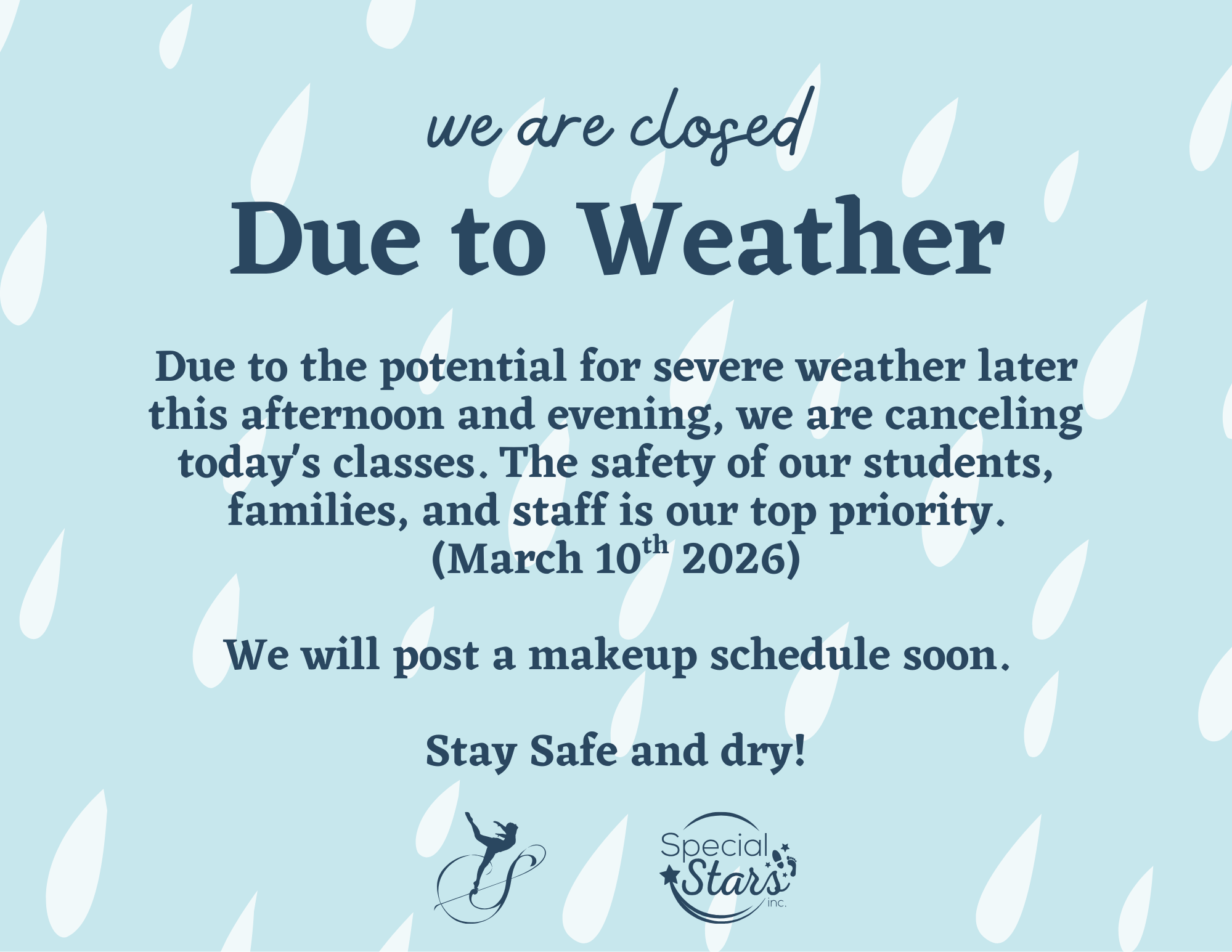 Classes Canceled Due To Weather (3/10/26)