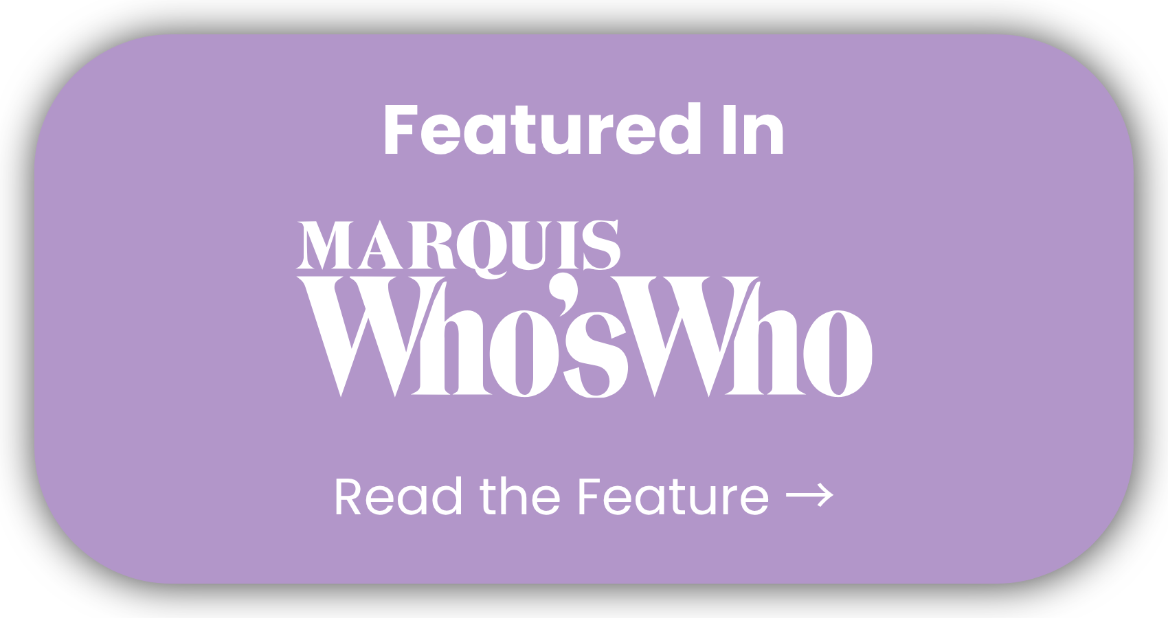 Featured In Marquis Who's Who Button
