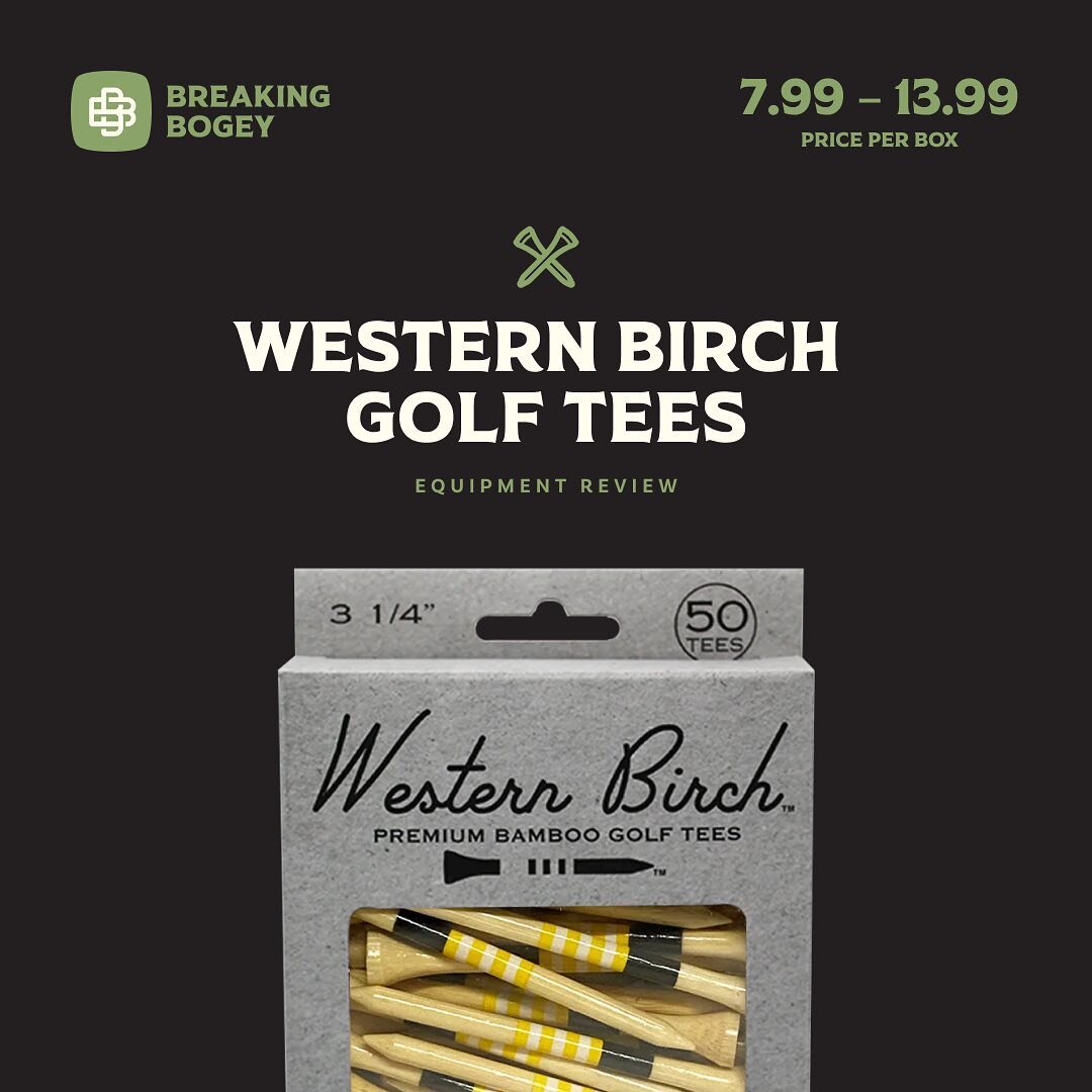 Western Birch offers tees in two materials: Bamboo and Hardwood (White Birch). The hardwood tees are stronger and more durable, but $1 more per 50 and not available in 1.5&rdquo; sizes. This review focuses on the bamboo tees, specifically the 2.75&qu