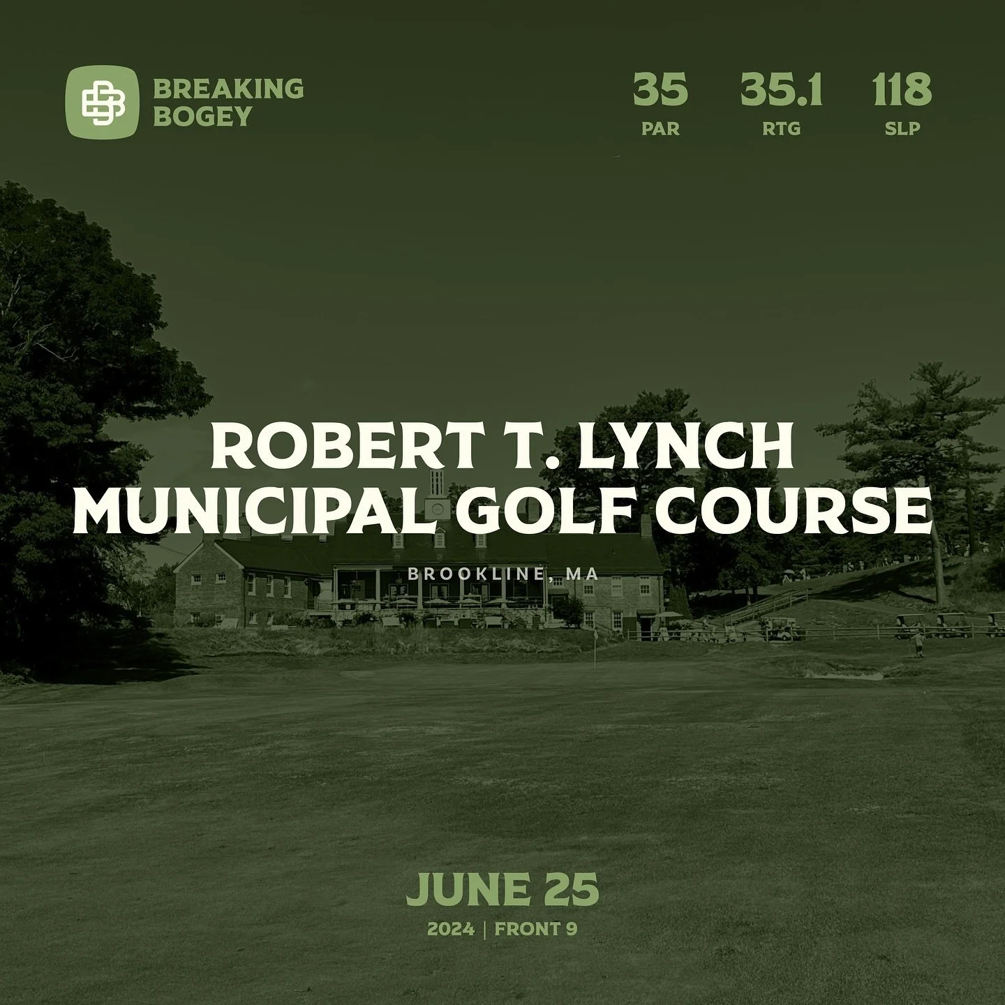 Quick morning 9 at the local @brooklinegolf aka putterham aka Robert Lynch aka Bobby T&rsquo;s golf course. Just played the front 9; and as usual the approach and short game let me down. Putting was great, with only 2 3-putts, and the driver started 