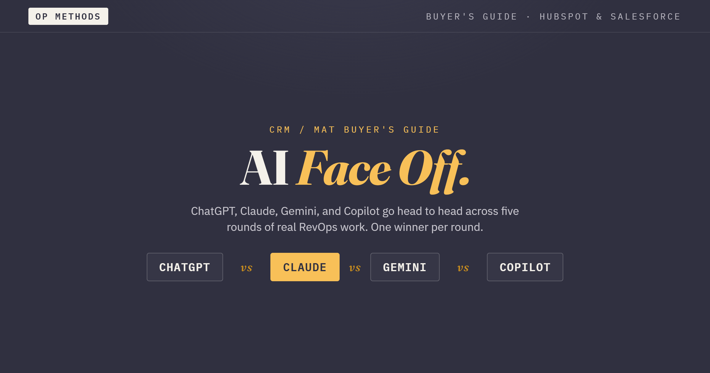 Revops AI Face Off