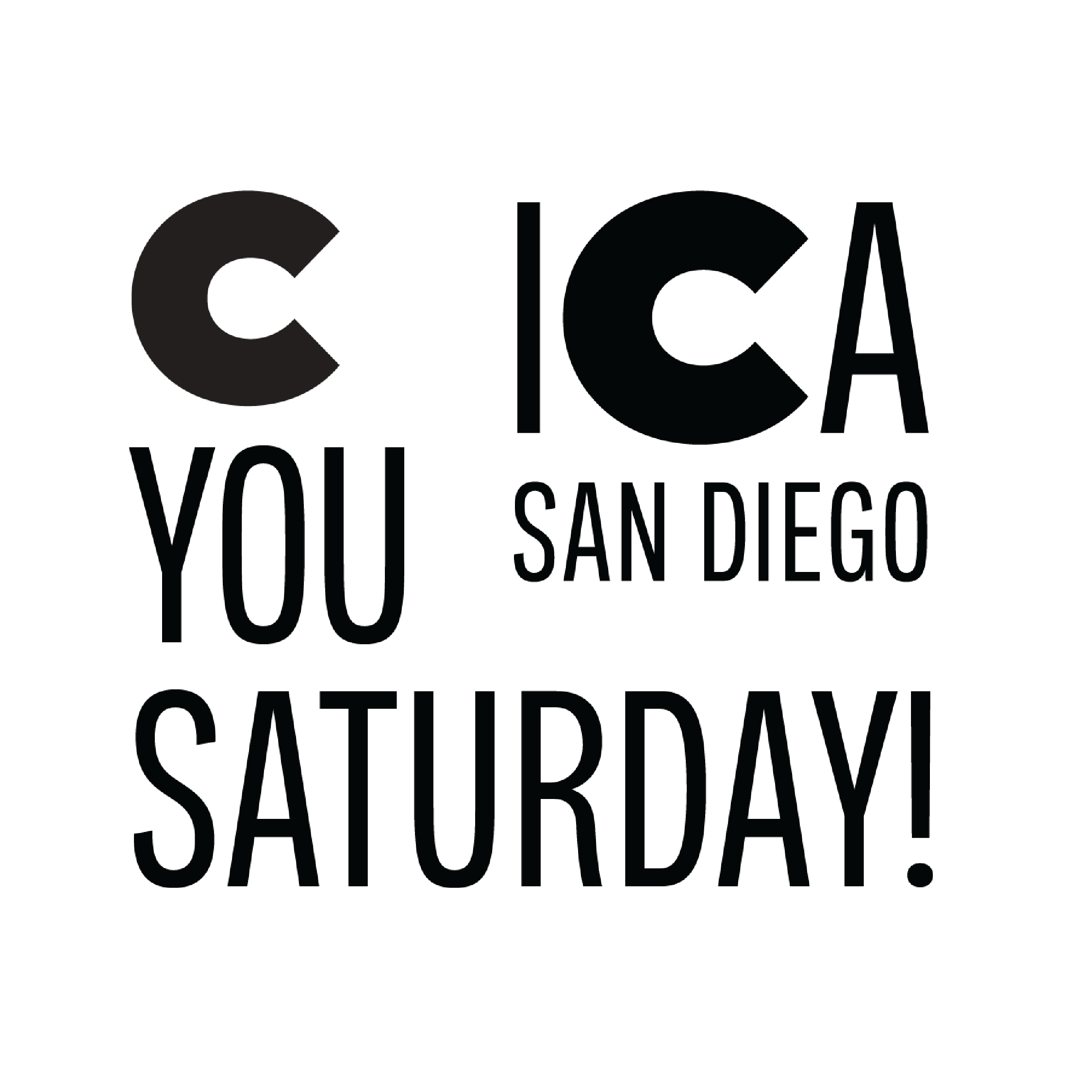  ICA San Diego C You Saturday! Logo 