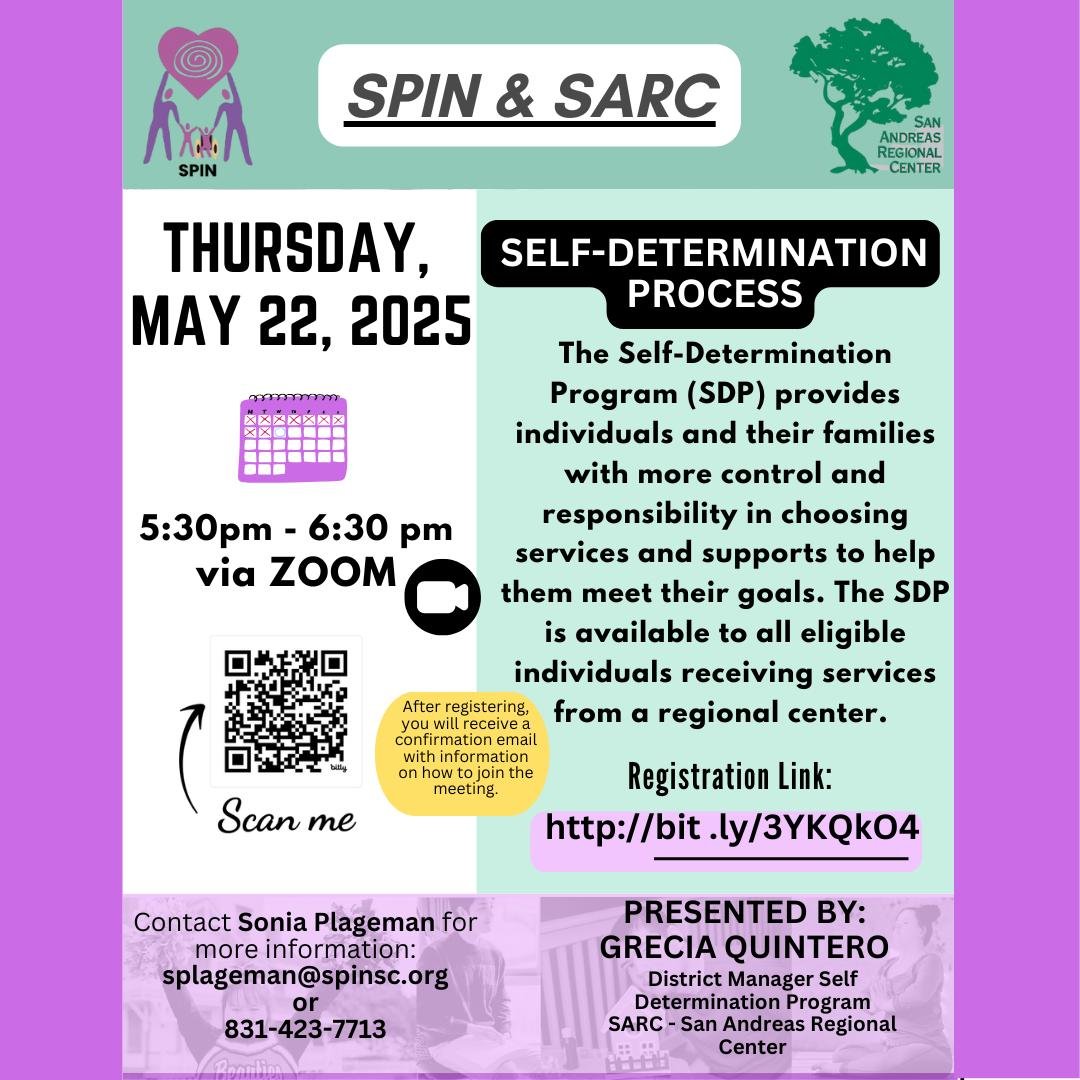 🟢 Want more choice and control over the services you or a loved one receive?
Join us for a FREE online event about the Self-Determination Program (SDP) — designed to empower individuals and families through flexible, person-centered planning.