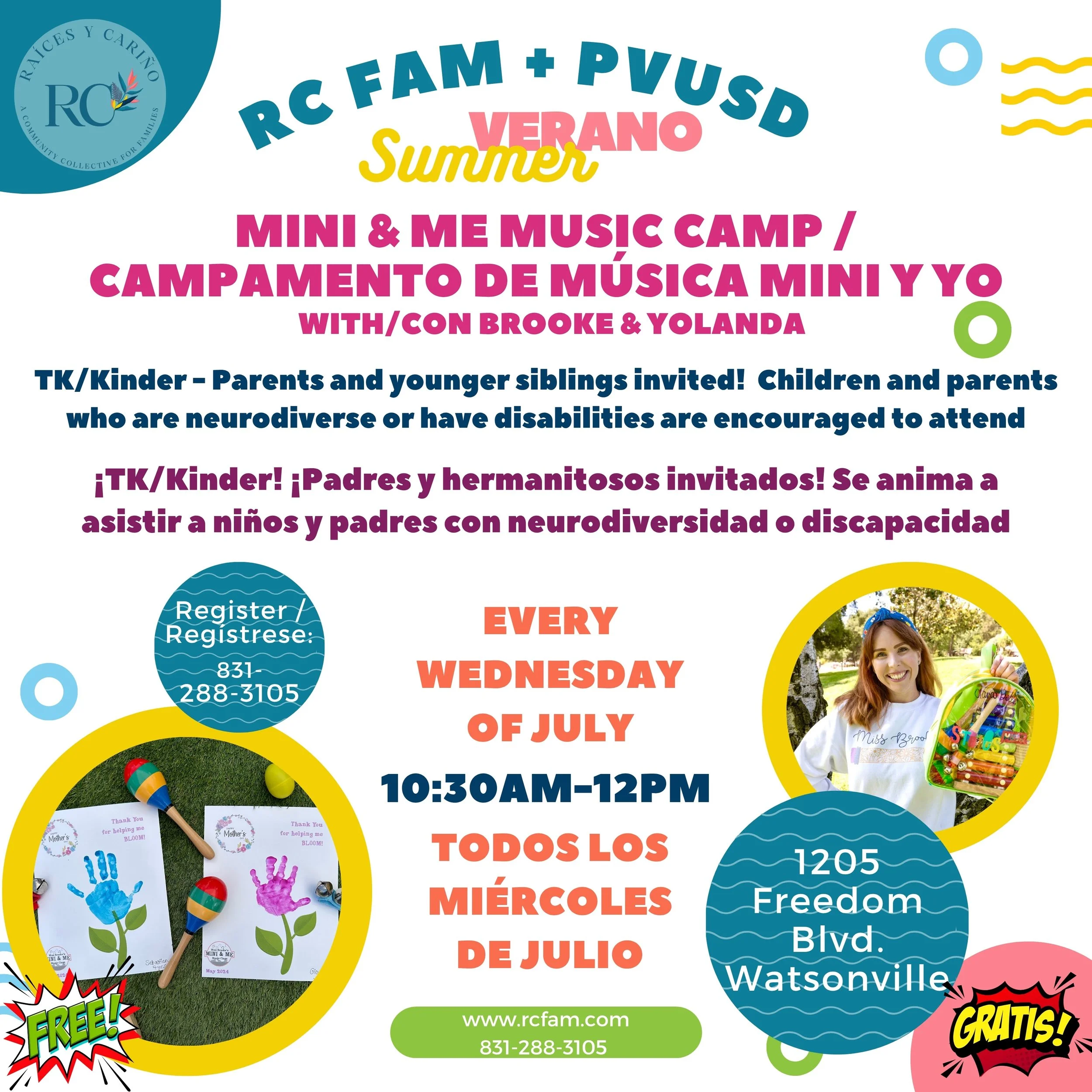 MINI & ME MUSIC CAMP WITH BROOKE & YOLANDA - In Person