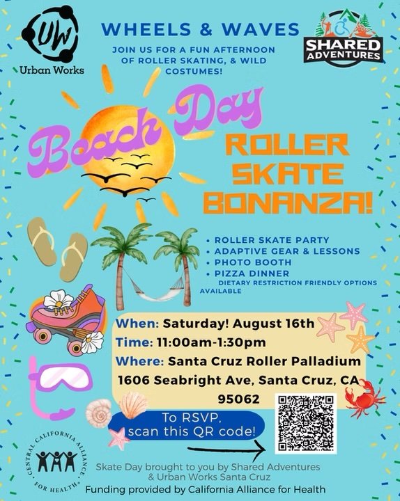 Wheels & Waves/ Beach Day Roller Skate Bonanza! - In Person