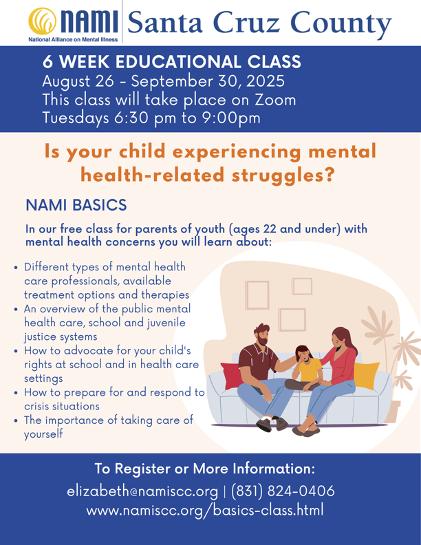 NAMI BASICS (6 WEEK EDUCATIONAL CLASS) - via Zoom