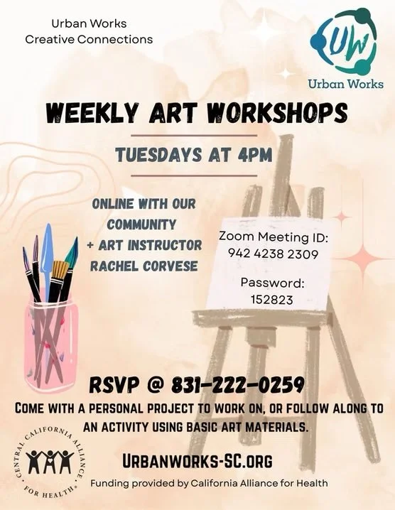 Weekly Art Workshops - via Zoom