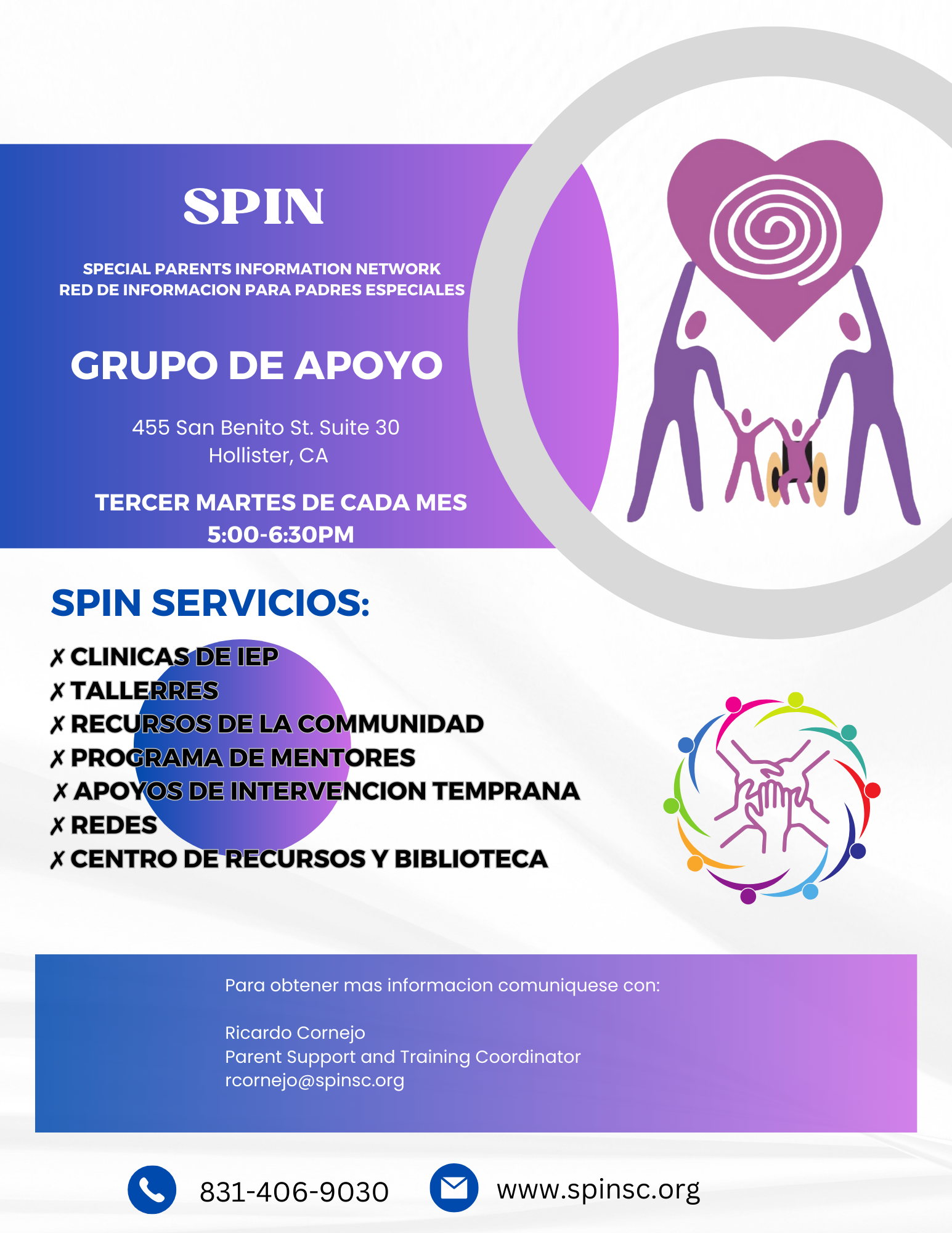 Grupo de Apoyo, Hollister (en persona) 