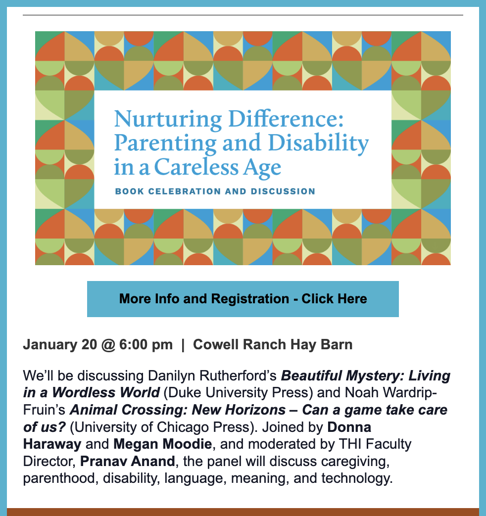 Nurturing Difference: Parenting and Disability in a Careless Age - In Person