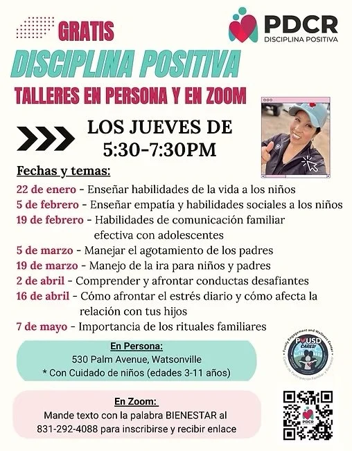 DISCIPLINA POSITIVA TALLERES EN PERSONA Y EN ZOOM
