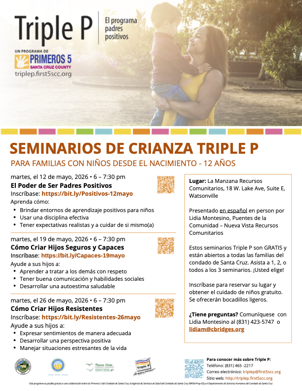 Triple P Parenting Seminar Series (in Spanish) - In Person