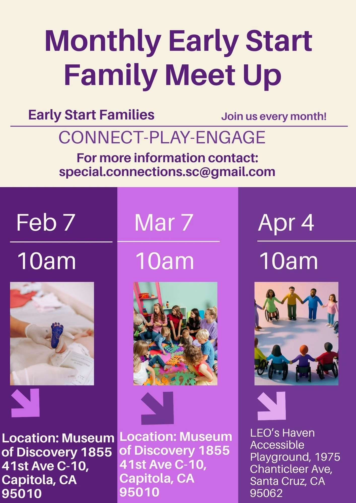 Monthly Early Start Family Meet Up - In Person 