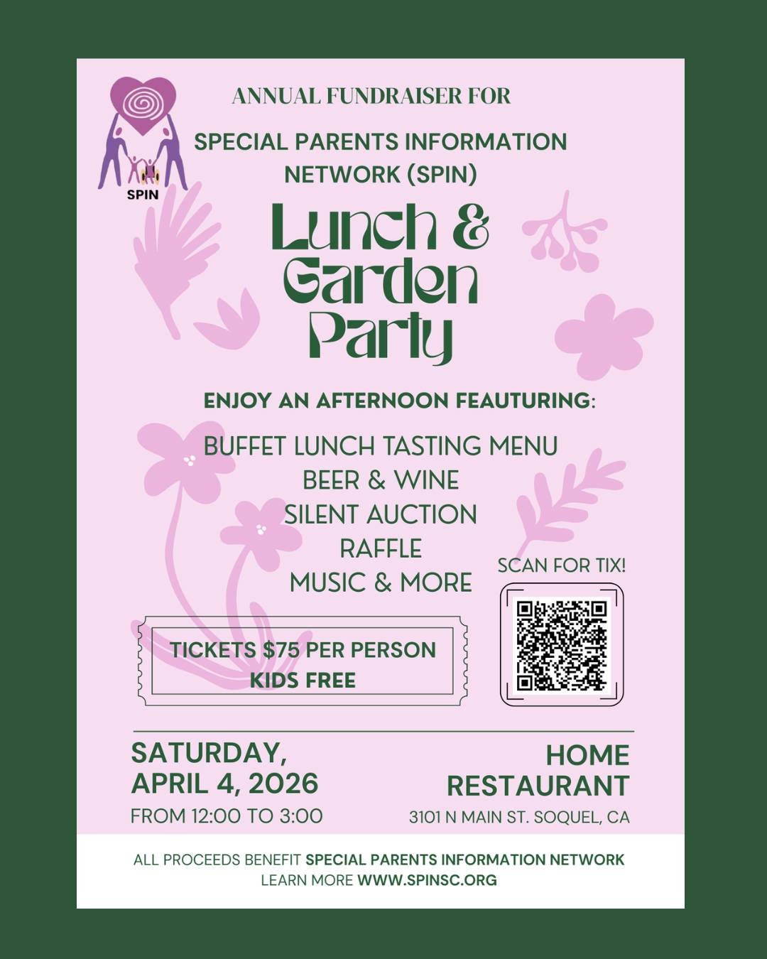 The countdown is ON! ⏳ Only one month until we gather at HOME Restaurant. Don&rsquo;t miss out on the party of the spring. Get your tickets today at www.spinsc.org.
********************************************
&iexcl;Ya empez&oacute; la cuenta regres