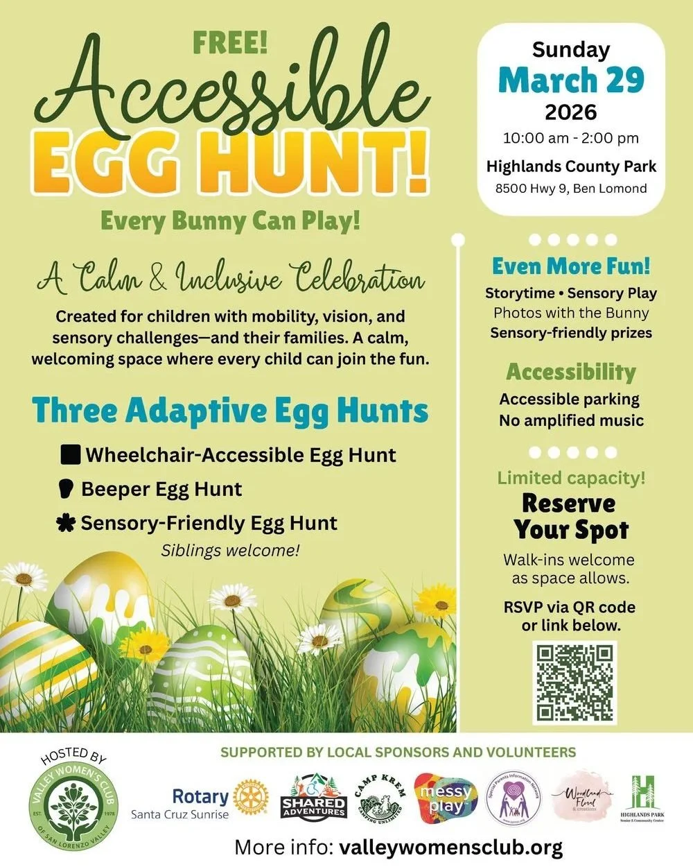 There&rsquo;s even more fun to be had! Enjoy storytime, sensory play, and photos with the Bunny! 📸🐰 Plus, we have accessible parking and no amplified music to keep things calm.
****************************************************
&iexcl;Hay a&uacut