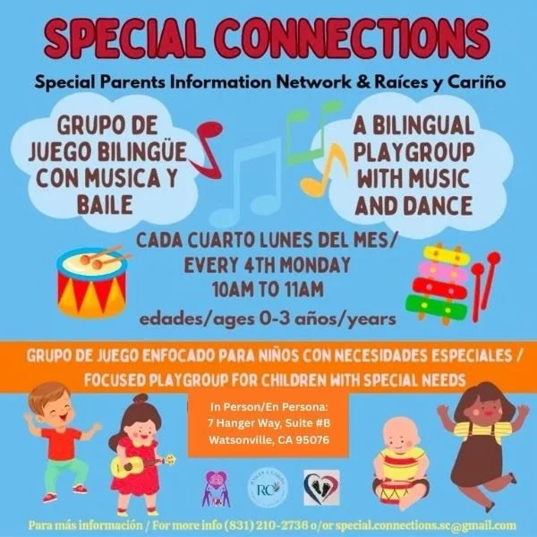 &iexcl;Ma&ntilde;ana es el d&iacute;a! 🎶 Join us tomorrow morning for Special Connections, a bilingual playgroup for children with special needs.
🗓️ Event Details / Detalles del Evento
&bull; When / Cu&aacute;ndo: Tomorrow! Monday, March 23
&bull; 