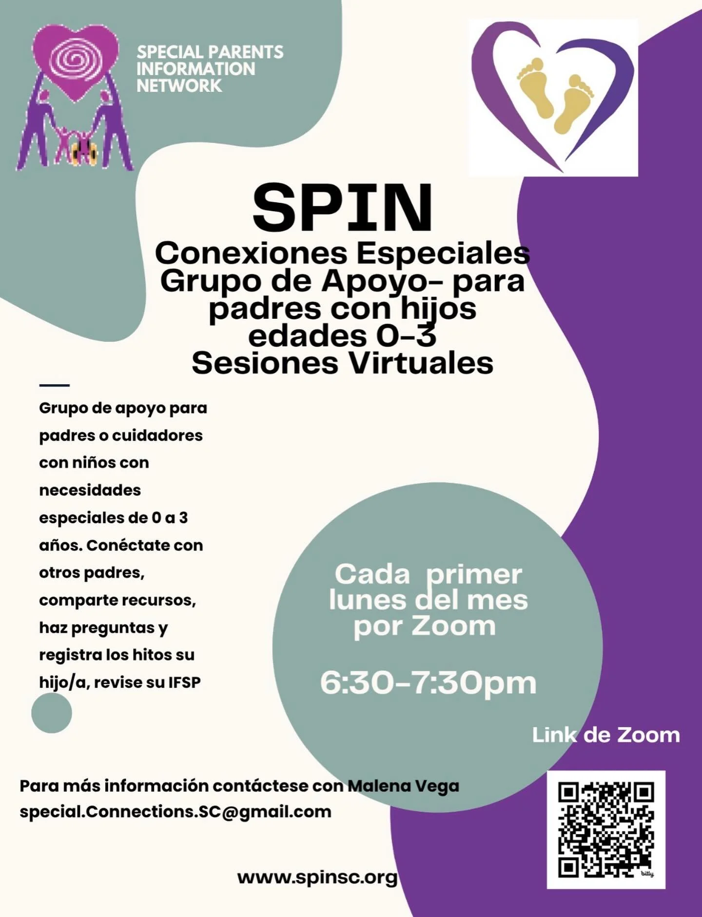 &iexcl;Acomp&aacute;&ntilde;anos ESTA NOCHE! 🌟
&iquest;Tienes un peque&ntilde;o de 0 a 3 a&ntilde;os con necesidades especiales? No est&aacute;s solo. &Uacute;nete a nuestra sesi&oacute;n virtual de Conexiones Especiales hoy mismo. Es un espacio seg